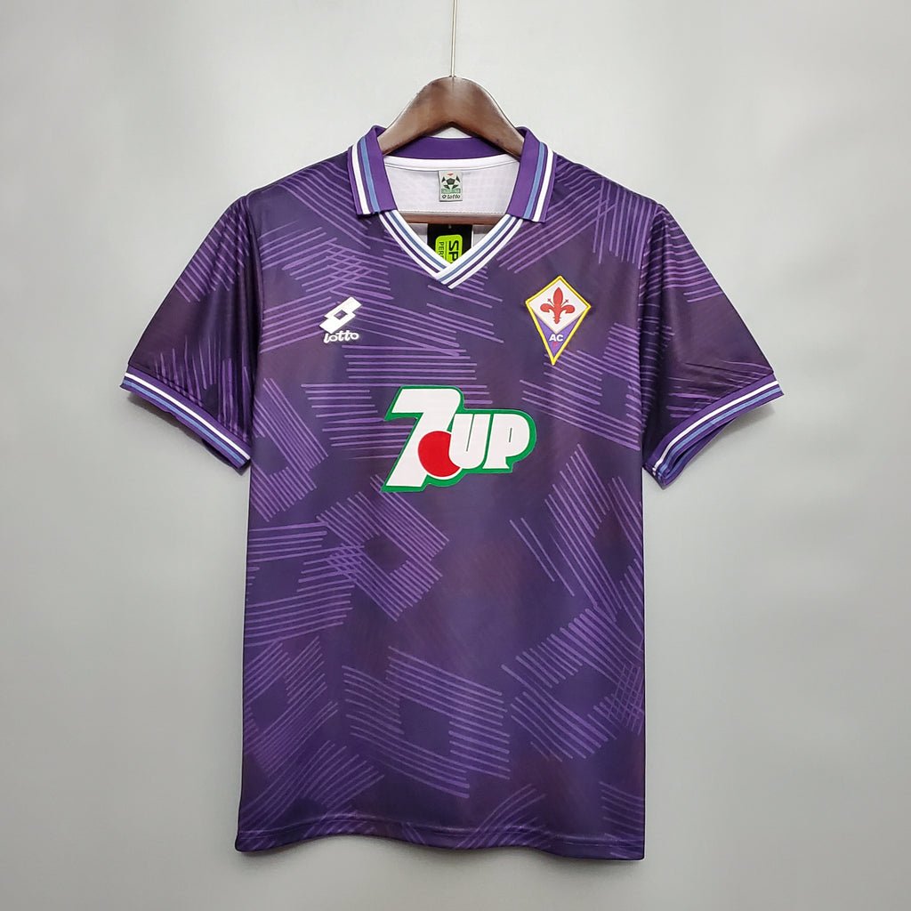 Retro 91/92 Fiorentina Home Jersey - Kitsociety