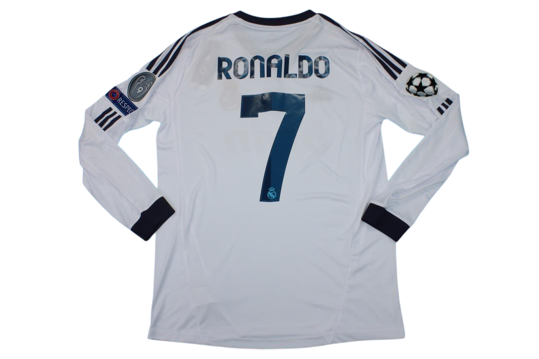 REAL MADRID 2012 HOME LONG SLEEVE RETRO FOOTBALL SHIRT - My Retro Jersey