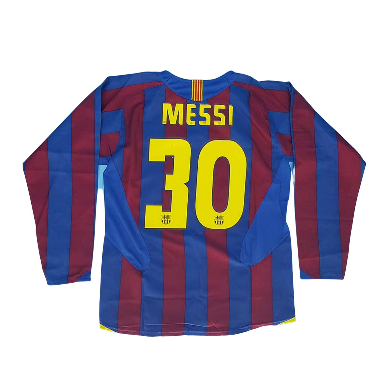 Barcelona 2005/06 Retro Home Football Shirt Ronaldinho Messi 