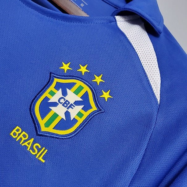 BRAZIL WORLD CUP 2002 AWAY RETRO FOOTBALL SHIRT - My Retro Jersey