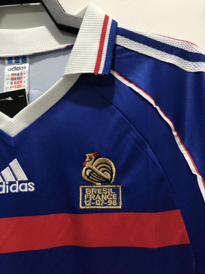 Retro France Home Long Sleeve Jersey 1998 By Adidas