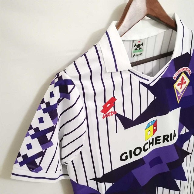 Retro 91/92 Fiorentina Home Jersey - Kitsociety