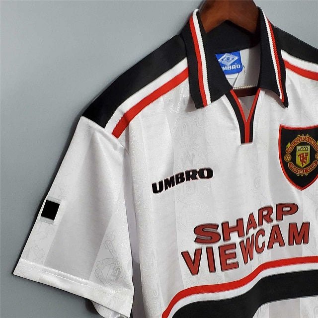 Vtg MANCHESTER UNITED Umbro Sharp Viewcam Soccer Jersey 1997-98 Season size  L