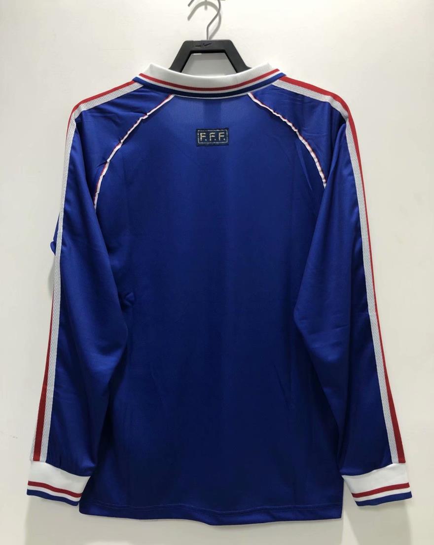 FRANCE WORLD CUP 1998 HOME LONG SLEEVE FOOTBALL SHIRT - My Retro Jersey