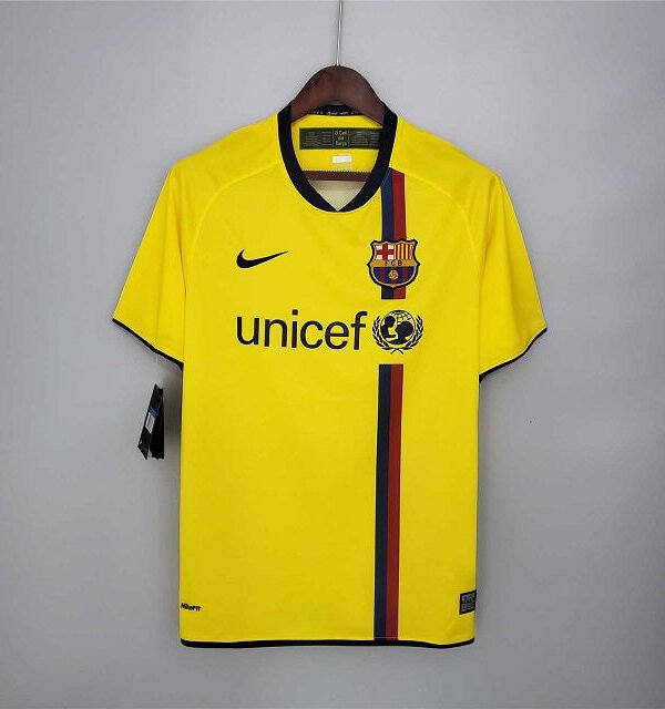 Barcelona 2007-2008 Home Long-Sleeve Retro Jersey [Free Shipping]