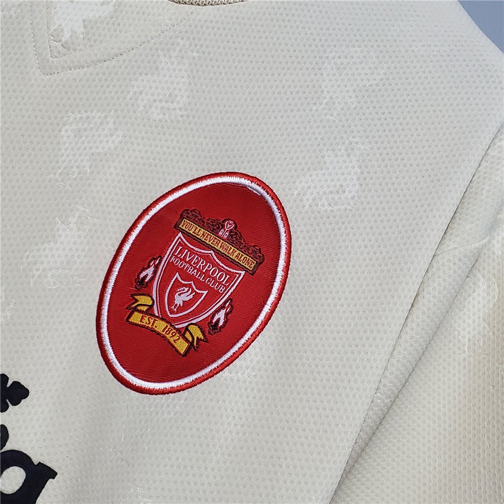 LIVERPOOL 1996 1997 CREAM AWAY RETRO FOOTBALL SHIRT My Retro Jersey